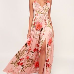 Floral baby pink dress
